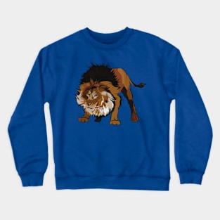 Curious Lion Design Crewneck Sweatshirt